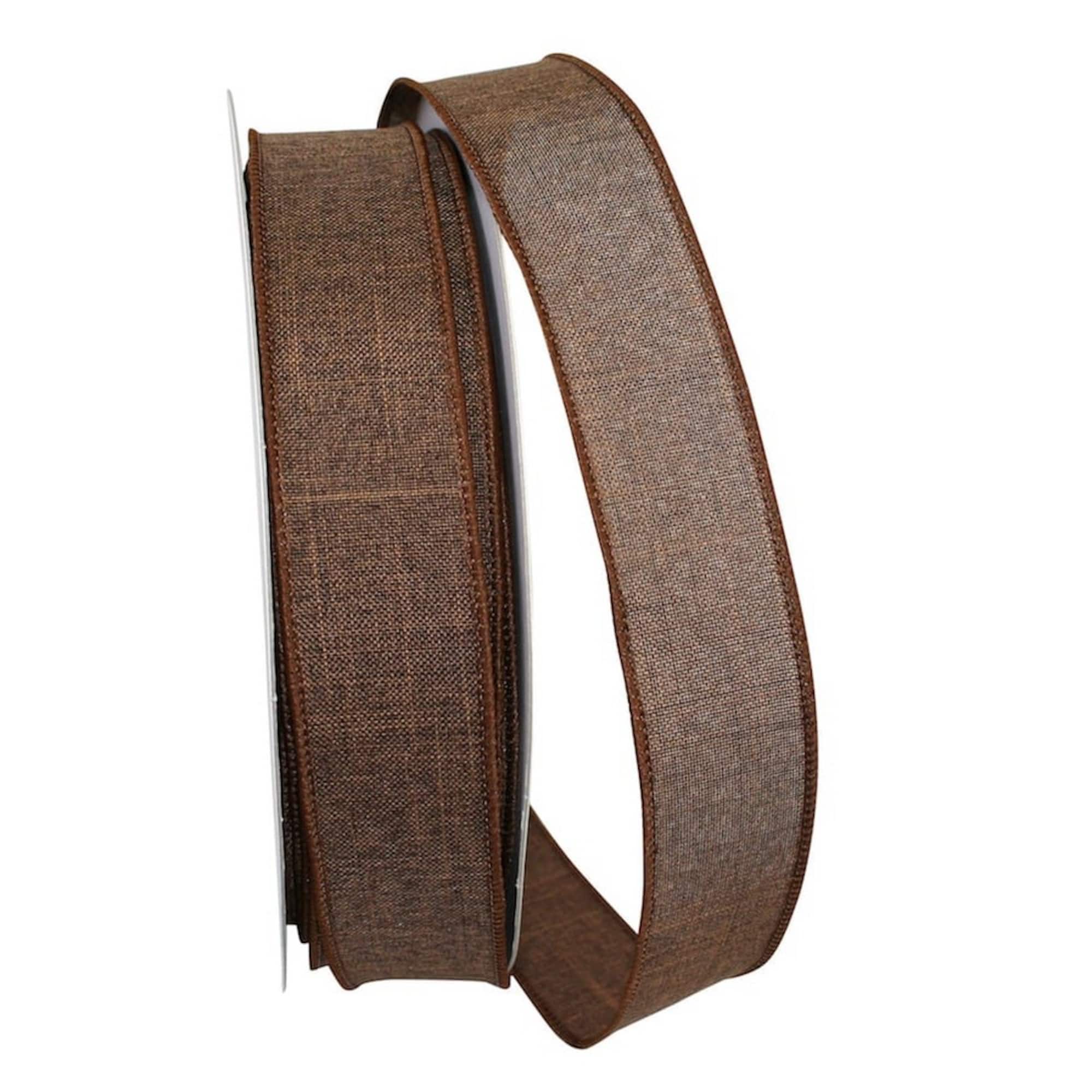 JAM Paper 1.5" x 50yd. Linen Wired Ribbon